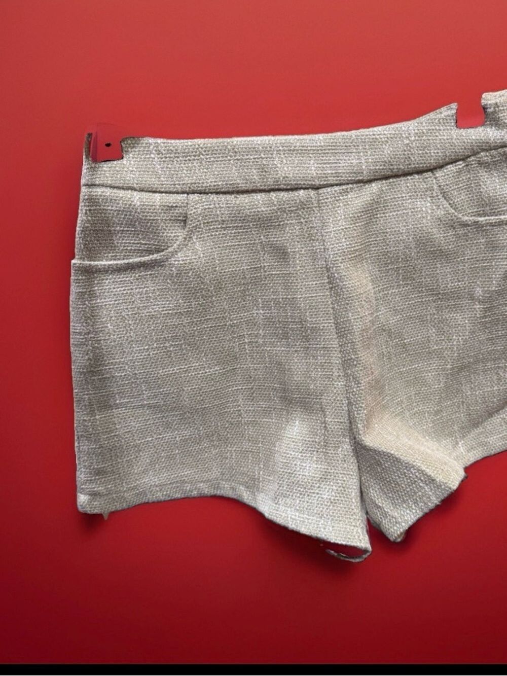 50. LULU’S Olive Tweed High Waisted Shorts Small Olive - Picture 2 of 8